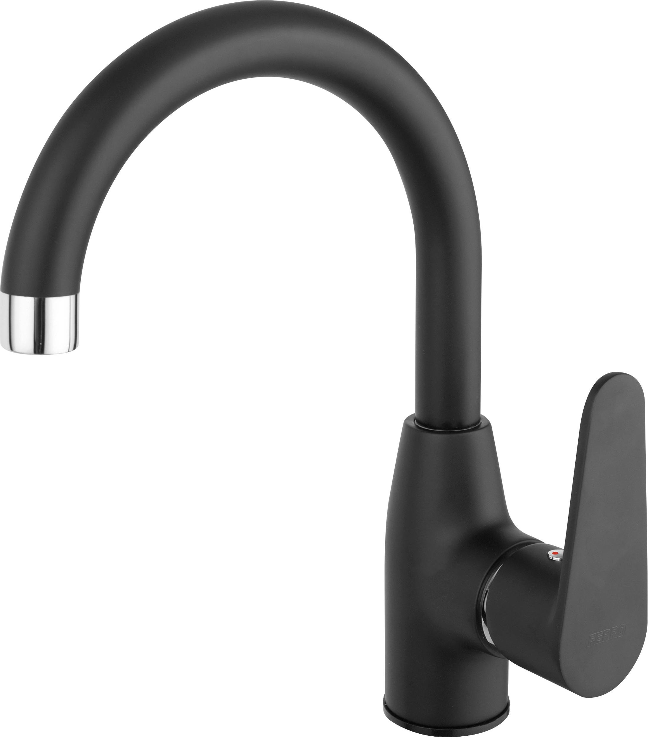 Ferro Algeo grifo para lavabo de pie negro BAG2ABL