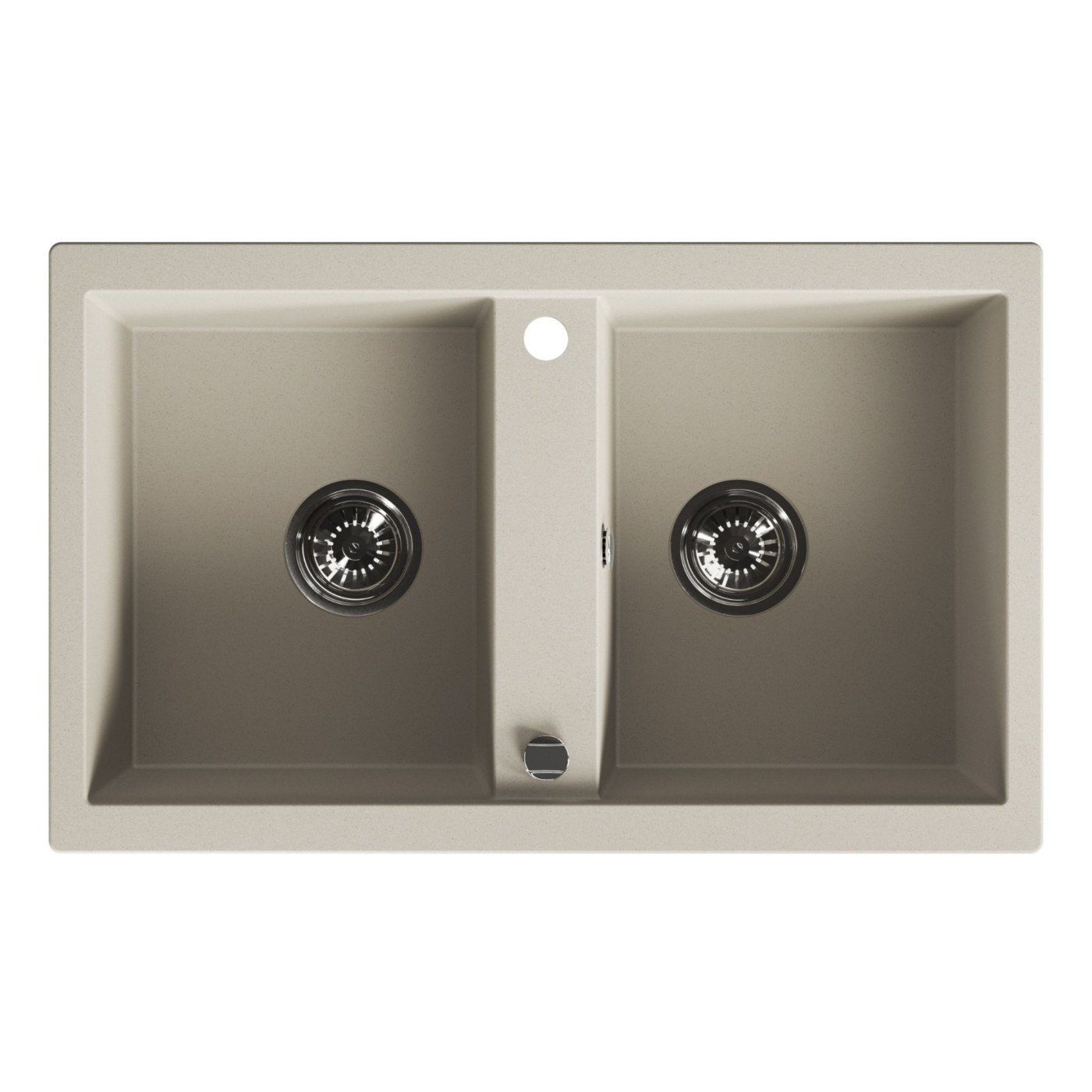 Laveo Barbados fregadero de granito 78x48 cm beige SBB420T