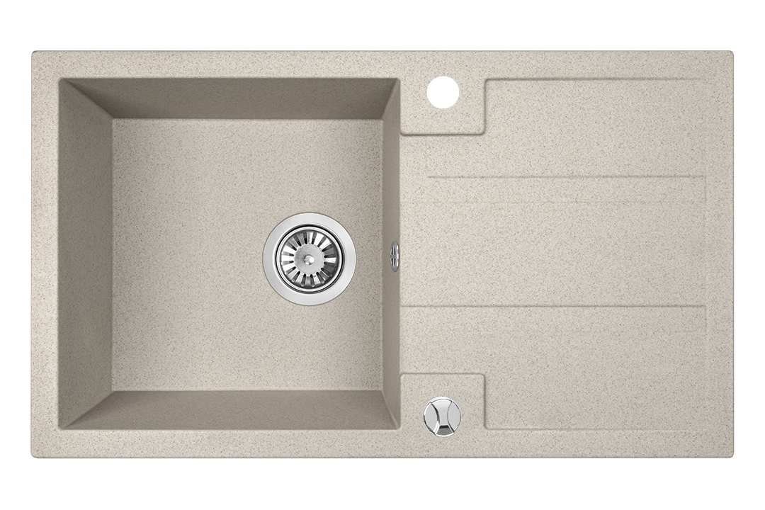 Laveo Barbados fregadero de granito 76x44 cm beige SBB411T