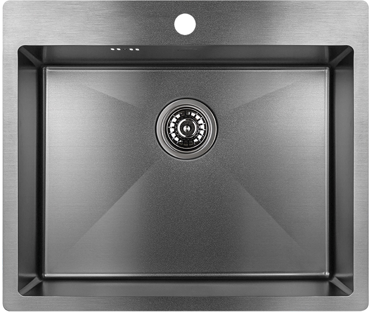 Laveo Marmara fregadero de acero 59x51 cm SAM510T