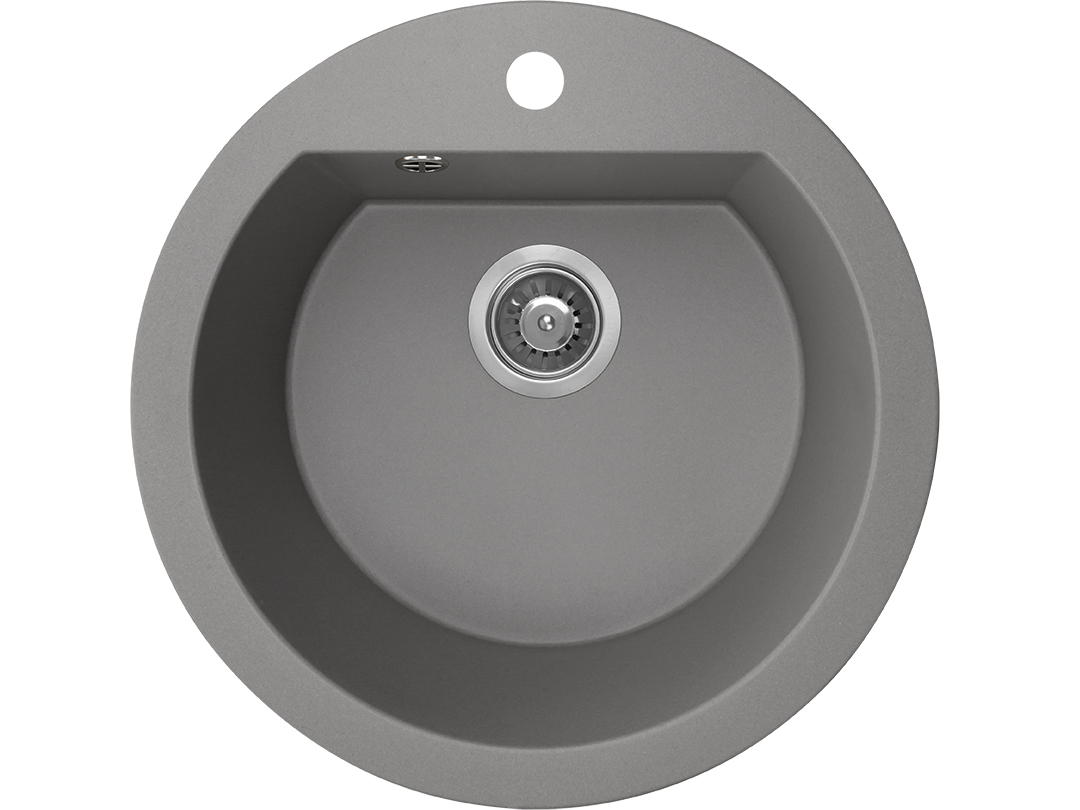 Laveo Dafne fregadero de granito 51x51 cm gris/grafito/ónix SBD580T