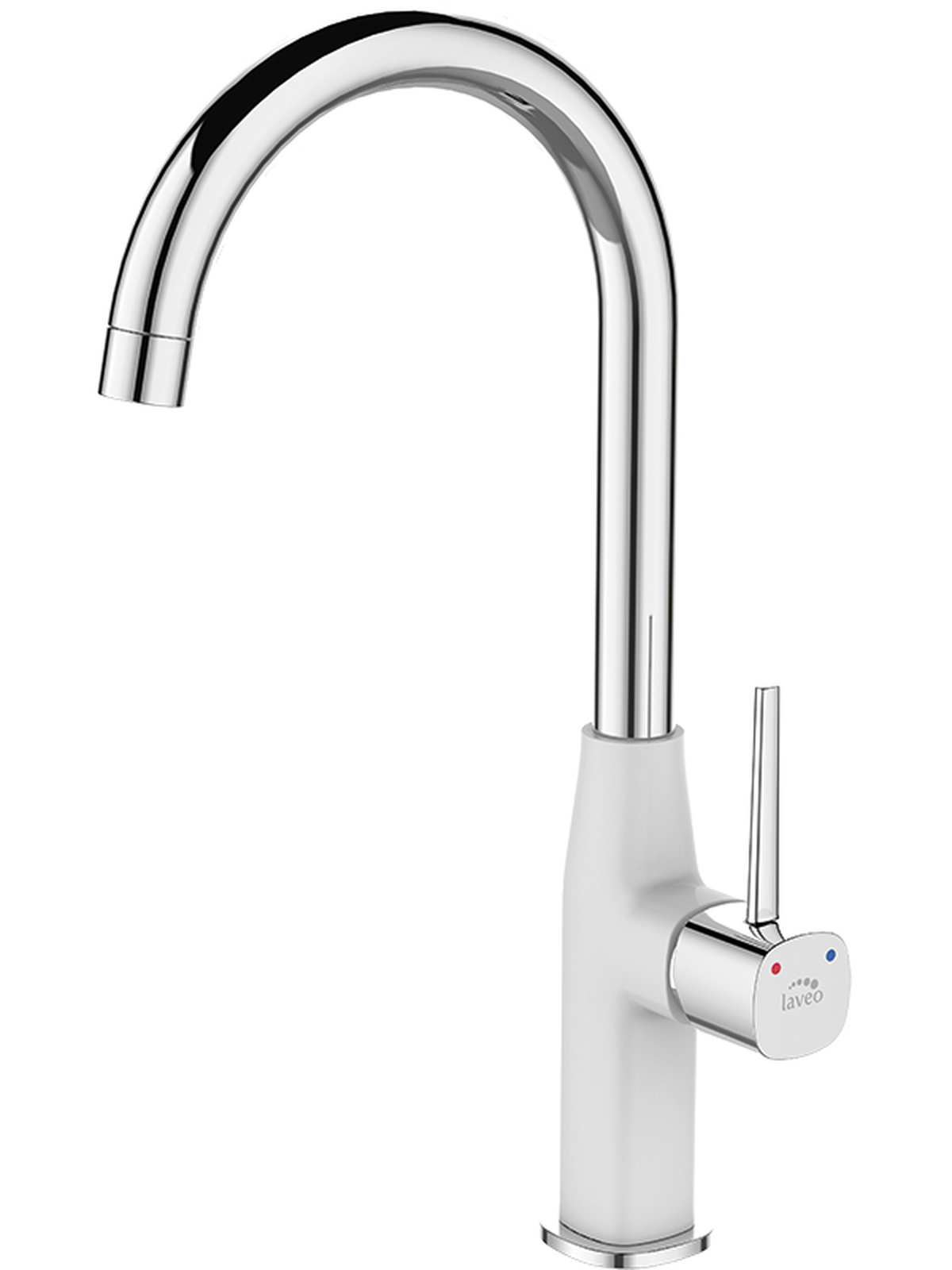 Laveo Pola grifo de cocina de pie blanco BAP668D