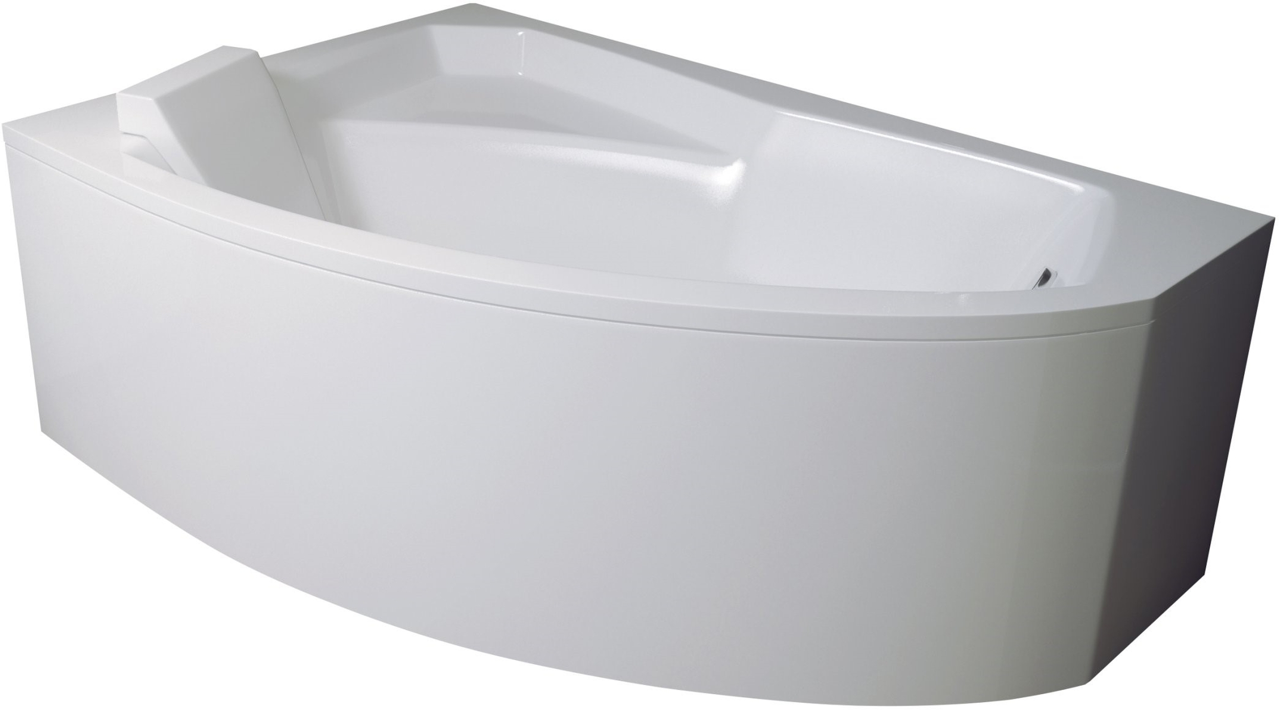 Conjunto bañera de esquina Besco Rima #WAR-160-NL, sifón de bañera Besco Rima OAR-160-NS