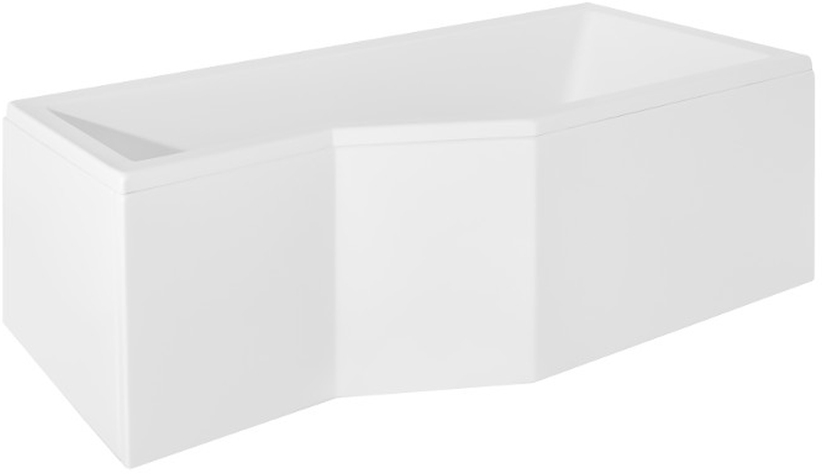 Conjunto bañera de esquina Besco Integra #WAI-150-PP, sifón de bañera Besco Integra #OAI-150-NS