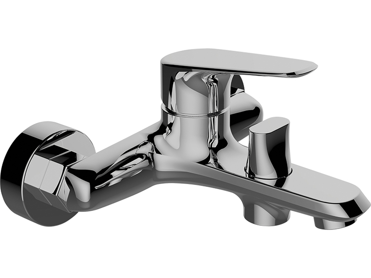 Laveo Rondo grifo de bañera y ducha a pared cromo BLX010D