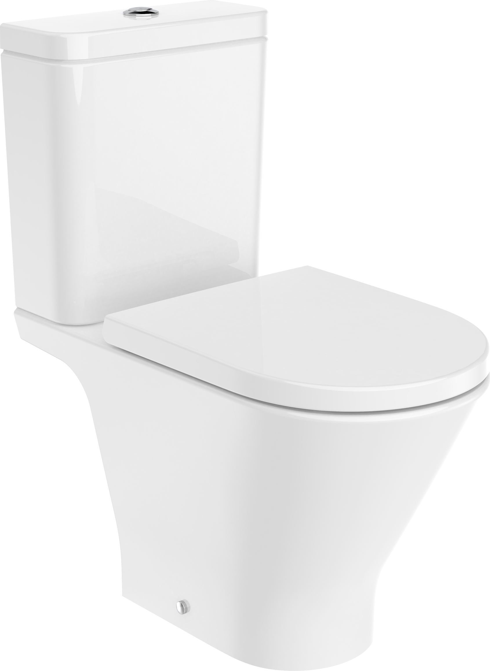 Roca Gap Round taza de inodoro compacto blanco A3420N8000