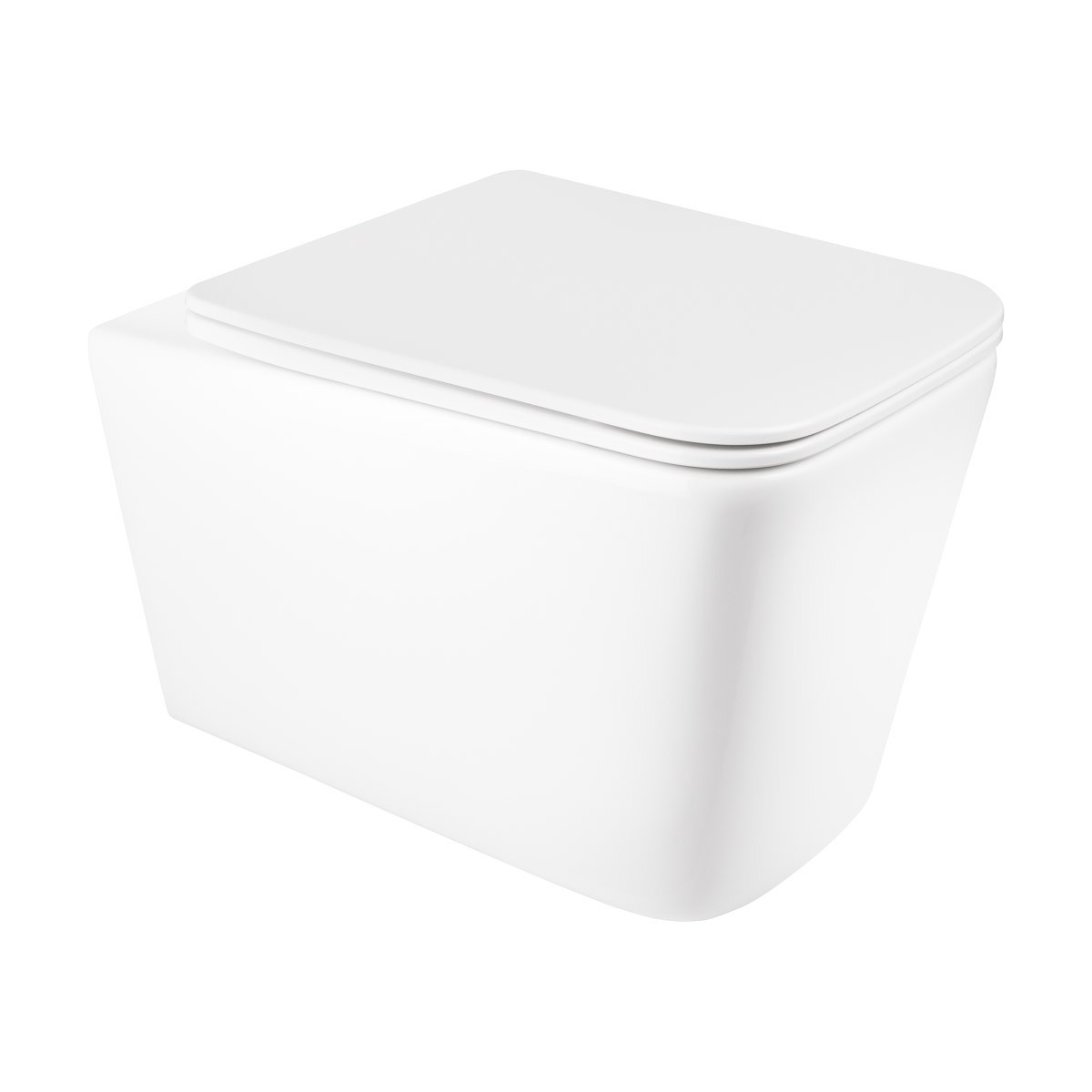 Hagser Lina taza de inodoro con asiento de cierre suave suspendido sin reborde blanco HGR60000042