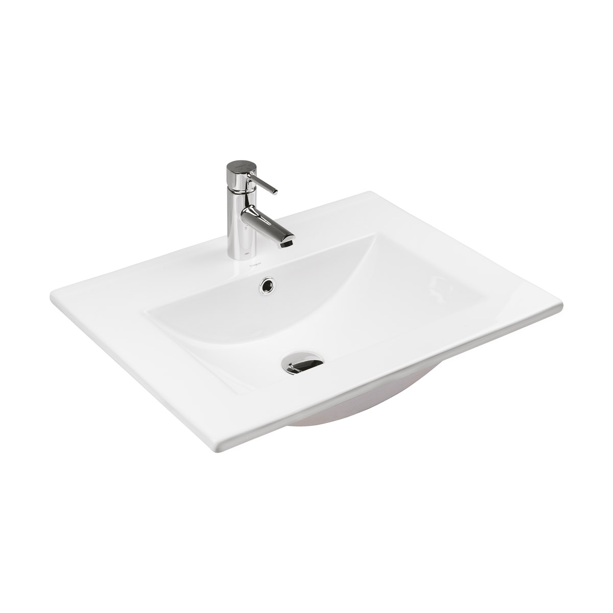 Hagser Erika lavabo 60x47 cm rectangular para mueble-empotrado blanco HGR50000041