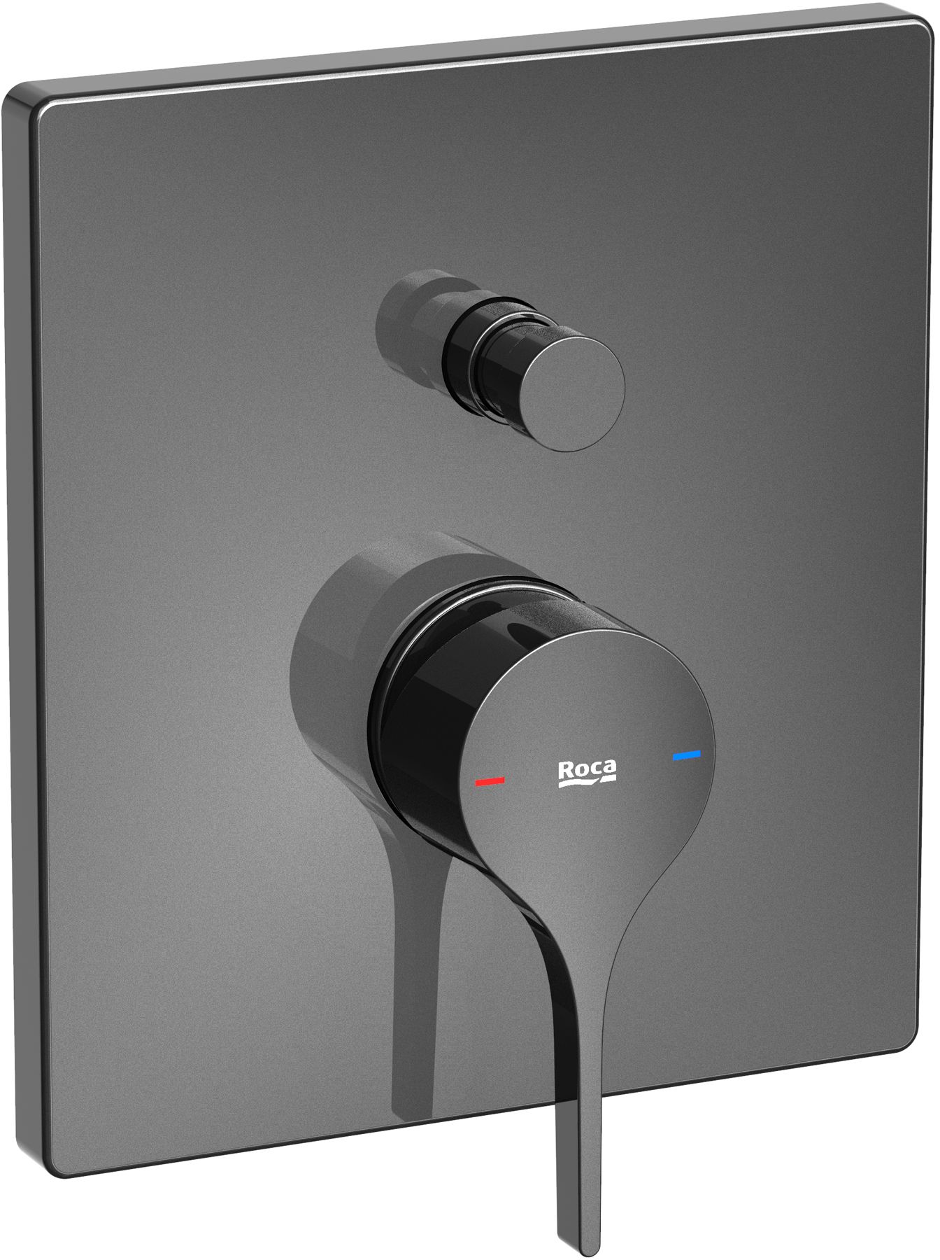Roca Insignia Black grifo de bañera y ducha empotrado negro A5A0B3ACN0
