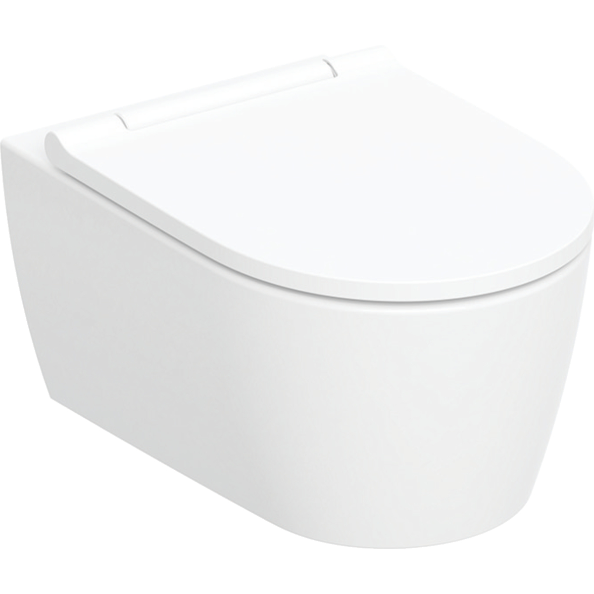 Geberit One taza de inodoro con asiento de cierre suave suspendido sin reborde con descarga de remolino blanco brillante 500.201.01.1