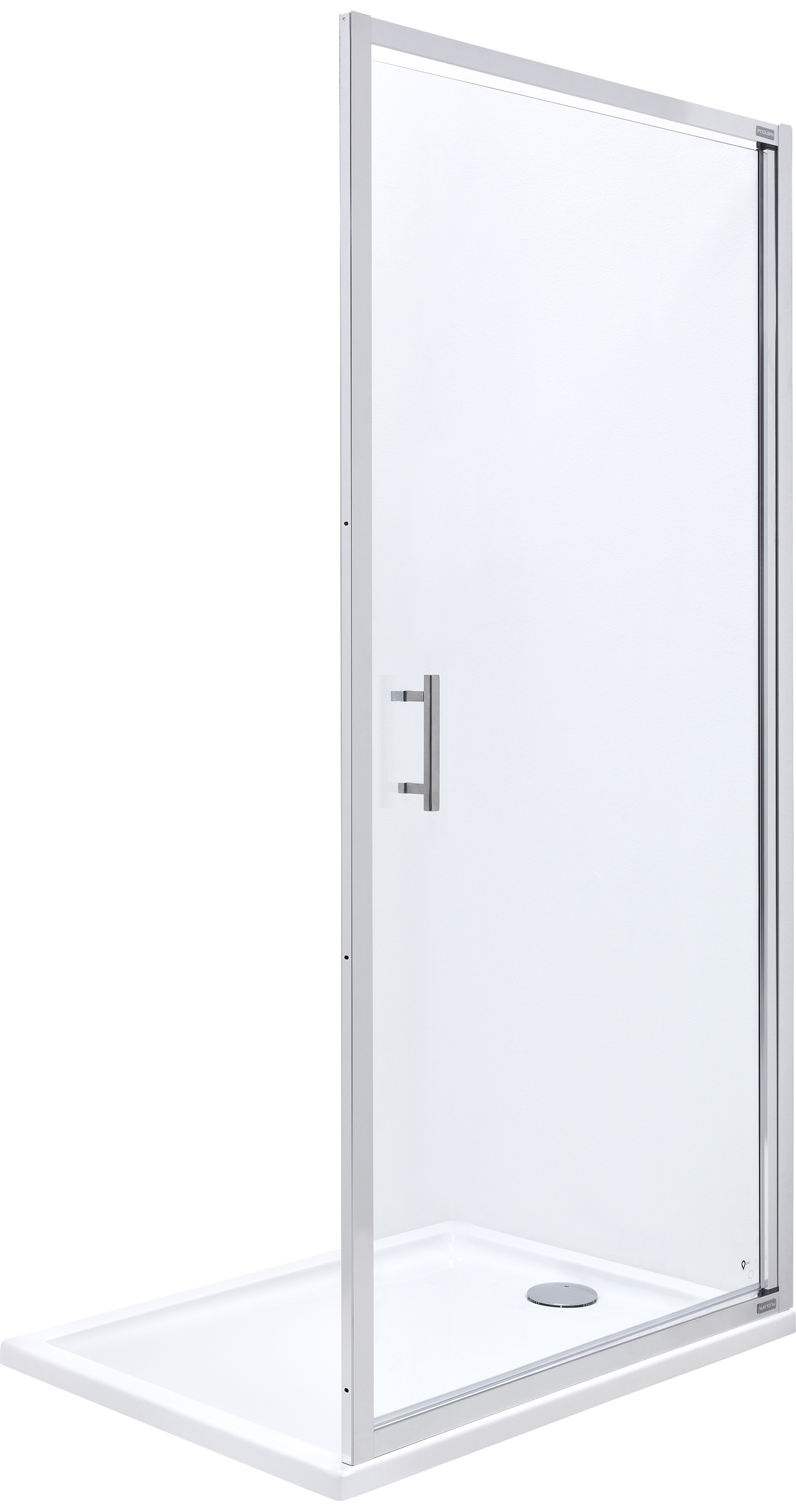 Roca Town-N puerta de ducha 100 cm oscilante cromo brillante/vidrio transparente AMP2710012M