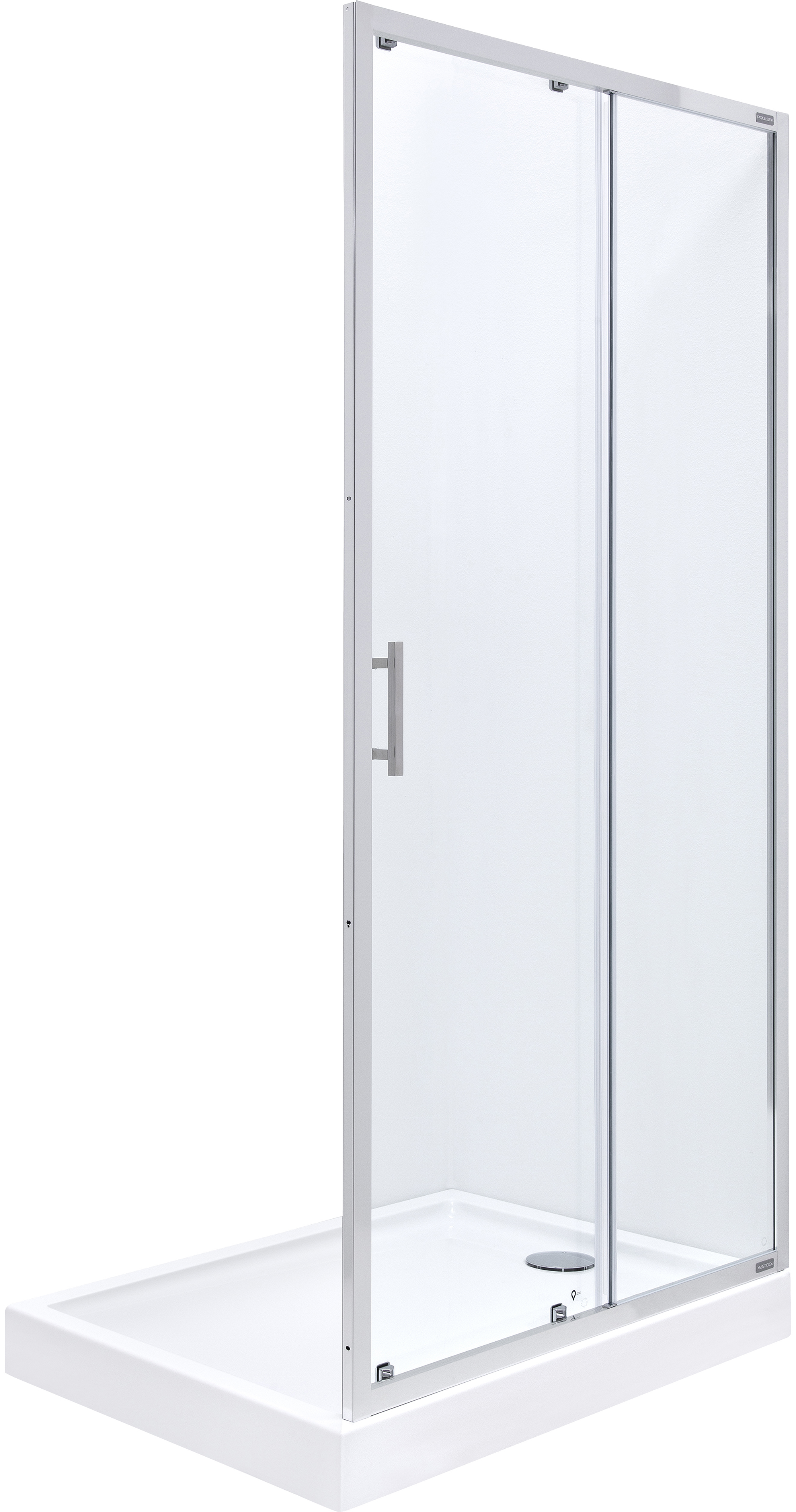 Roca Town-N puerta de ducha 120 cm corredera cromo brillante/vidrio transparente AMP2812012M