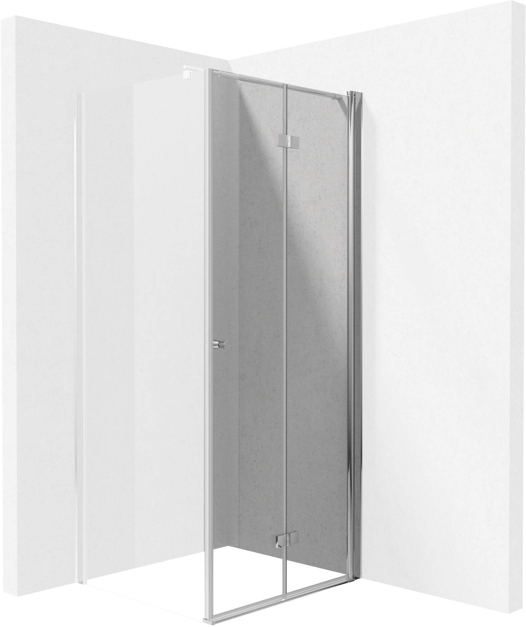 Deante Kerria Plus puerta de ducha 90 cm plegable cromo brillante/vidrio transparente KTSX041P