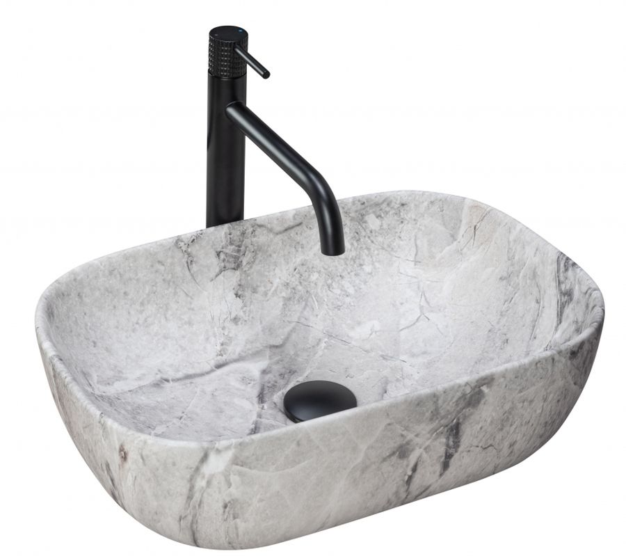Rea Livia lavabo 46.5x33.5 cm rectangular sobre encimera REA-U3800