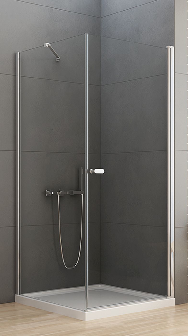 New Trendy New Soleo cabina de ducha 80x80 cm cuadrada cromo brillo/vidrio transparente D-0140A/D-0087B