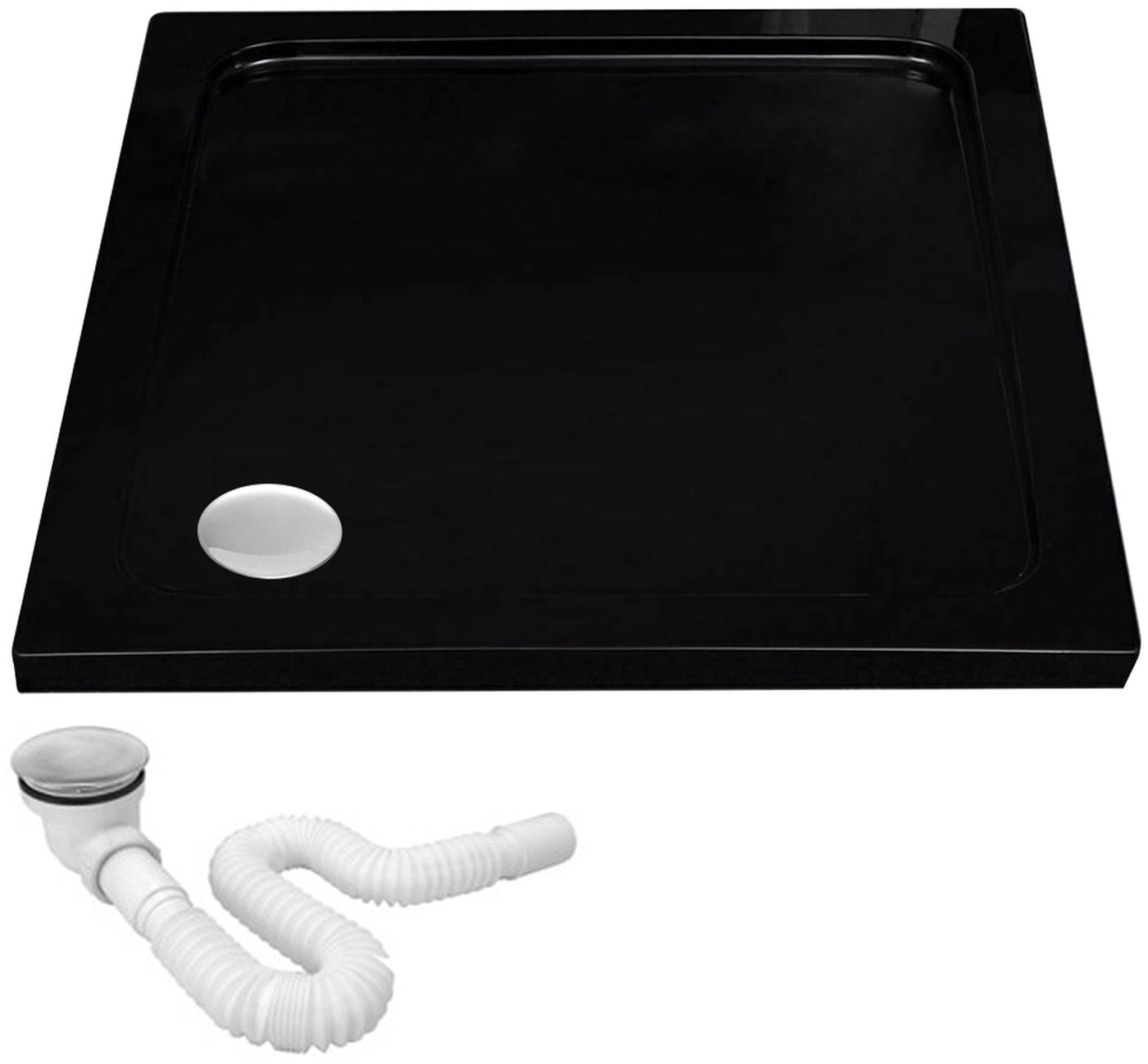 Rea Savoy plato de ducha cuadrado 80x80 cm negro REA-K4804