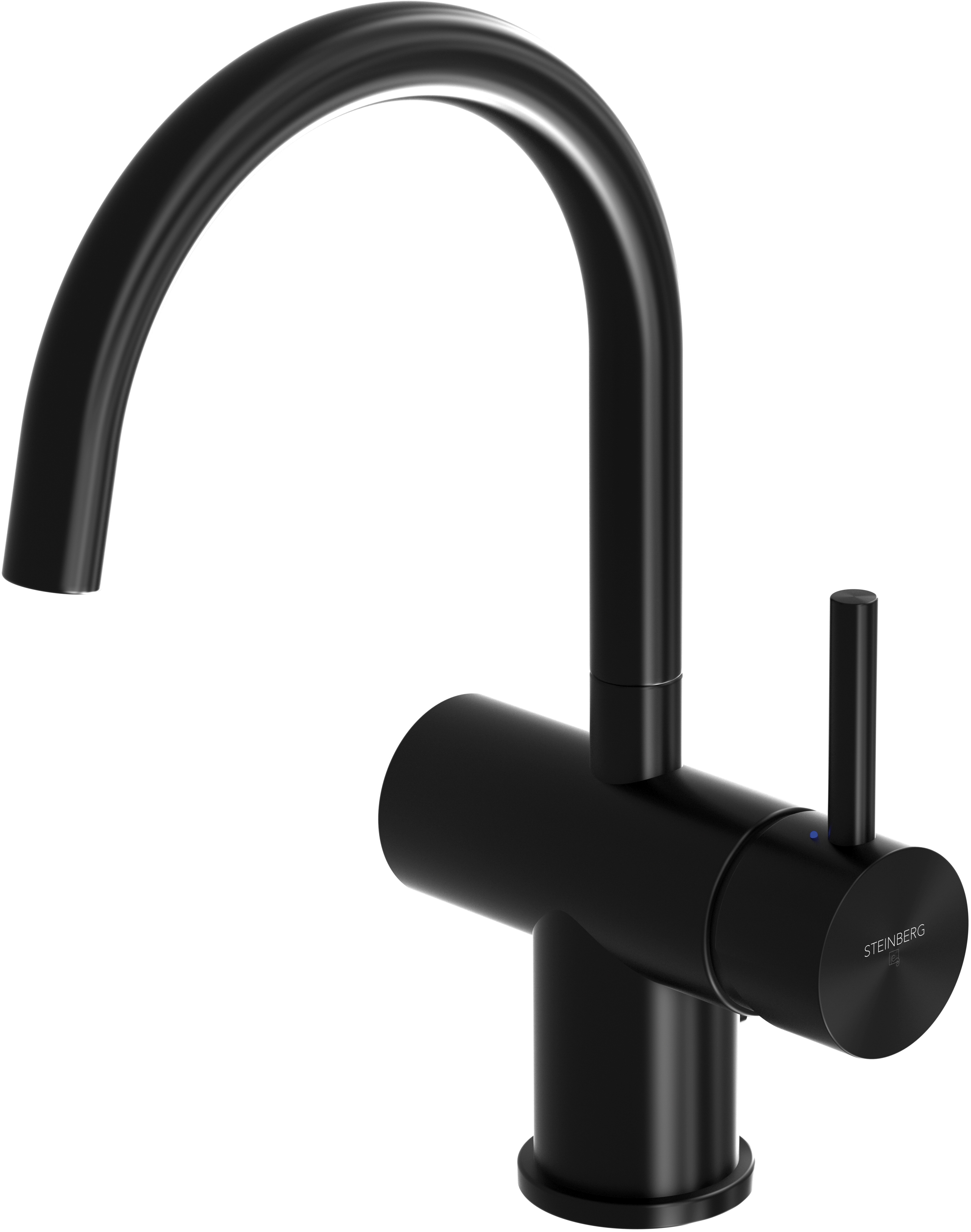 Steinberg 100 grifo para lavabo de pie negro 1001500S