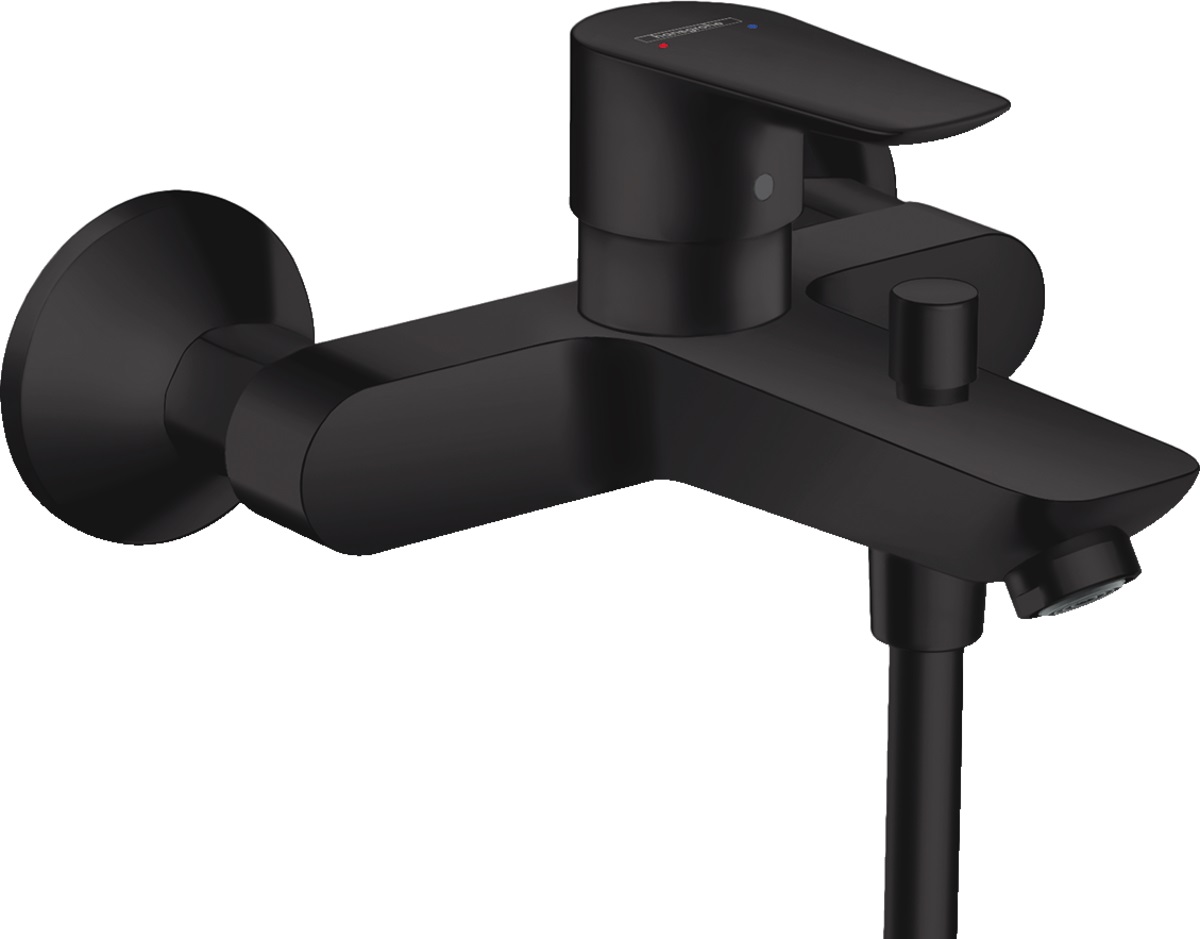Hansgrohe Talis E grifo de bañera y ducha a pared negro 71740670