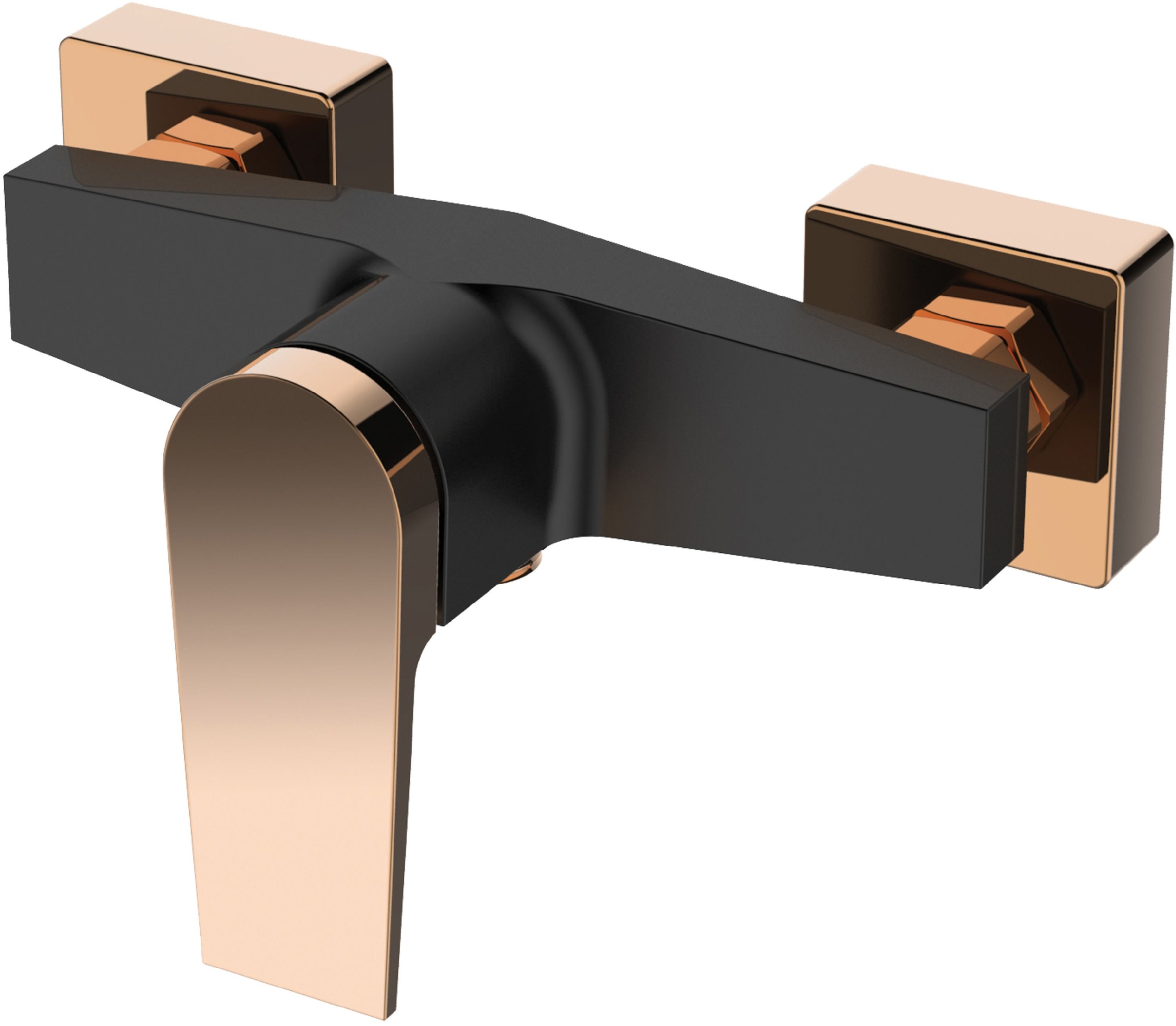 Invena Midnight grifo para ducha a pared negro-oro BN-35-014