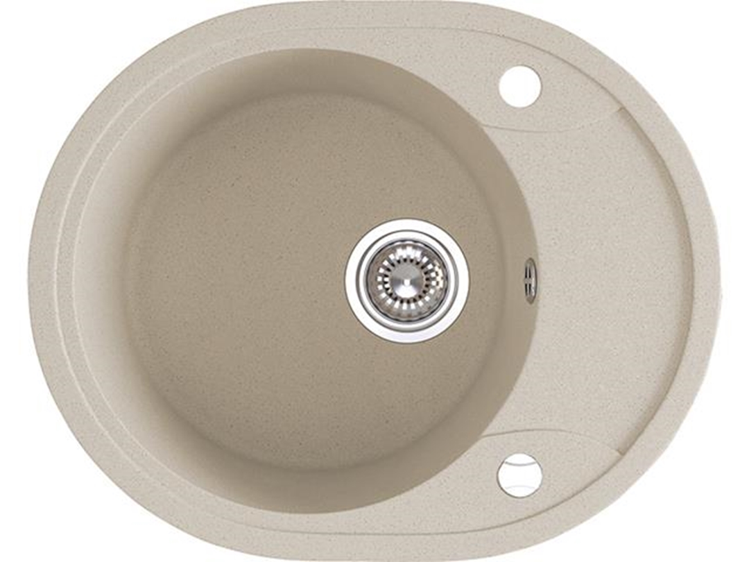 Laveo Dafne fregadero de granito 58x47 cm beige SBD483T