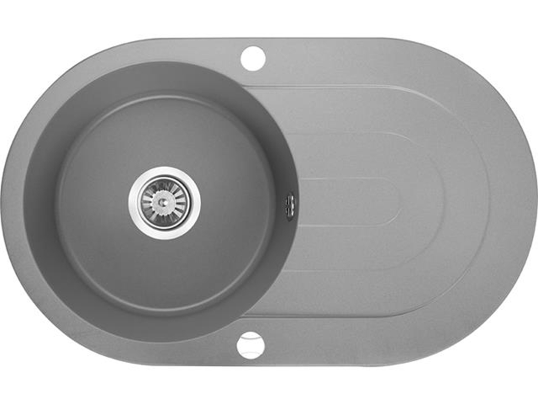 Laveo Dafne fregadero de granito 78x47 cm gris/grafito/ónix SBD581T