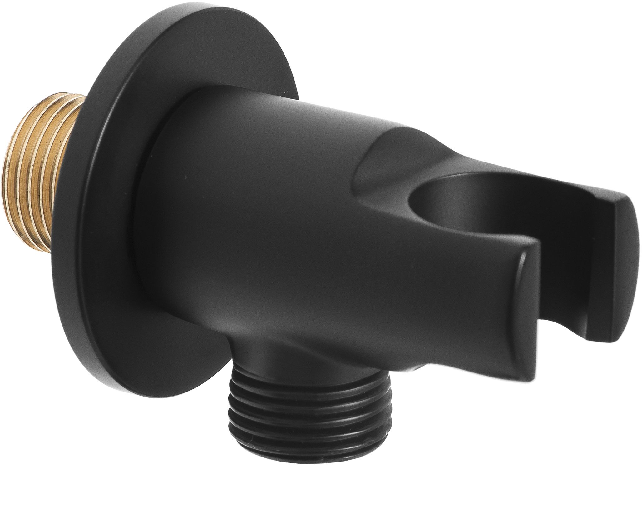 Invena conector angular con soporte negro SC-P1-040