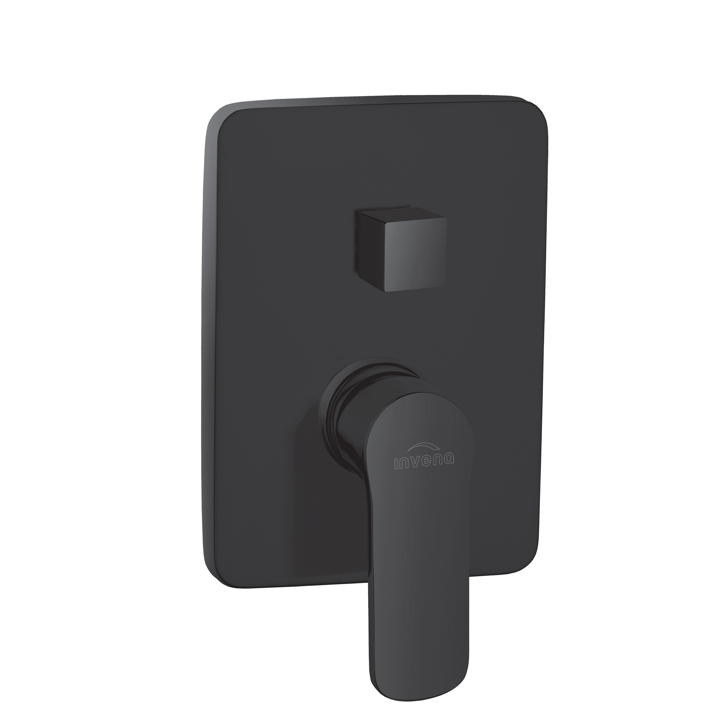 Invena Siros grifo de bañera y ducha empotrado negro BP-90-4K2