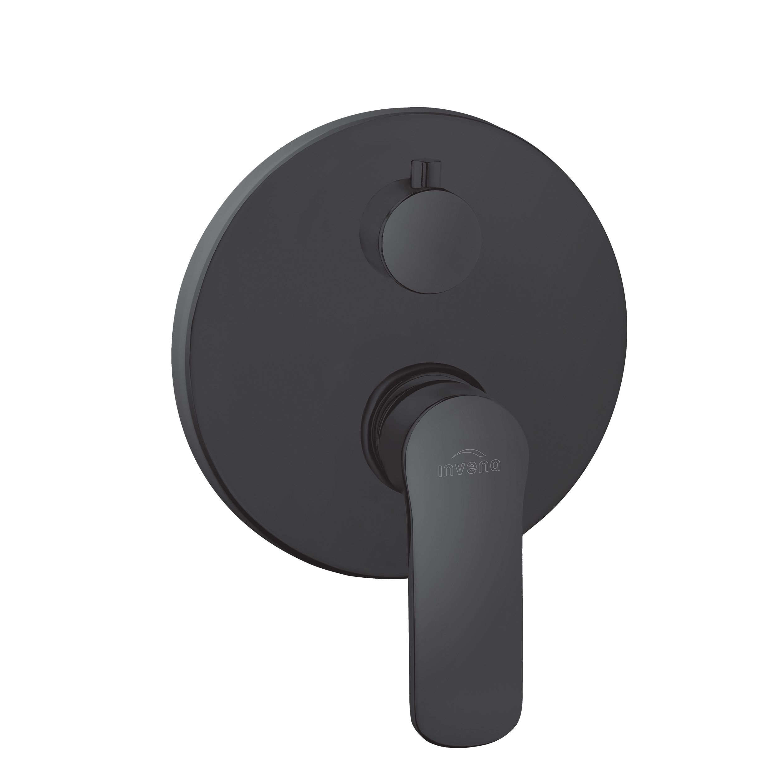 Invena Siros grifo de bañera y ducha empotrado negro BP-90-4O2