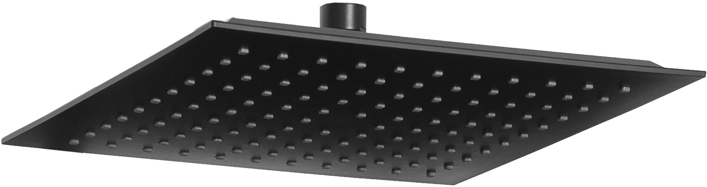 Invena Svart ducha con efecto lluvia 25x25 cm cuadrada negro SC-D1-076