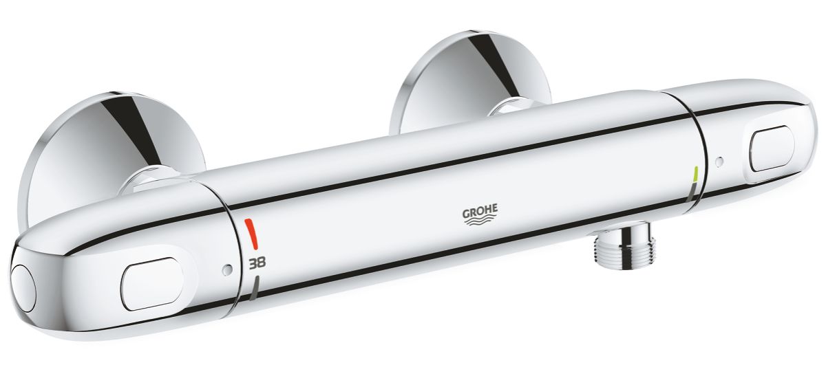 Grohe Grohtherm 1000 grifo para ducha a pared con termostato StarLight Chrome 34550000