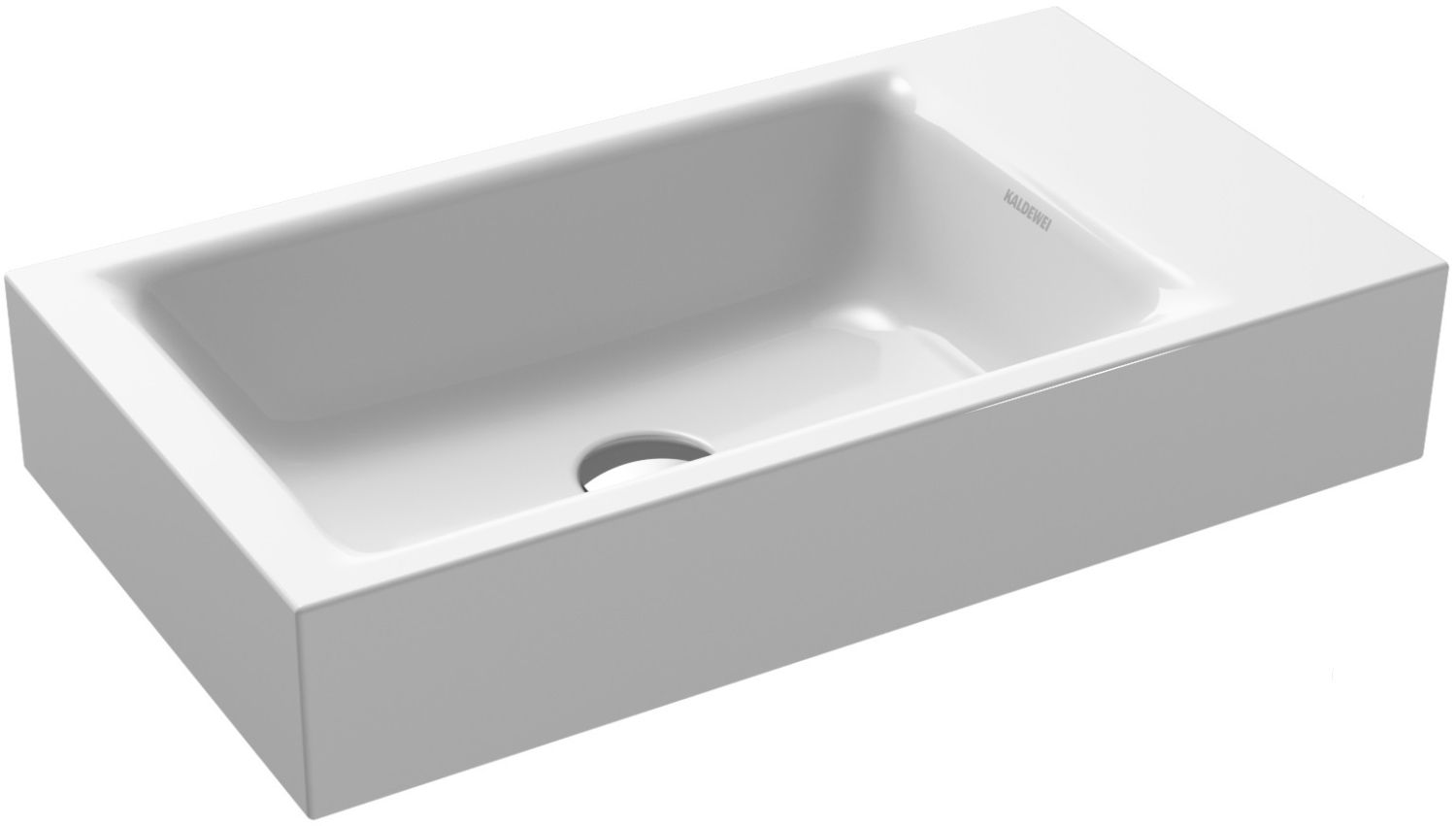 Kaldewei Puro lavabo 55x30 cm rectangular clásico blanco 901206313001