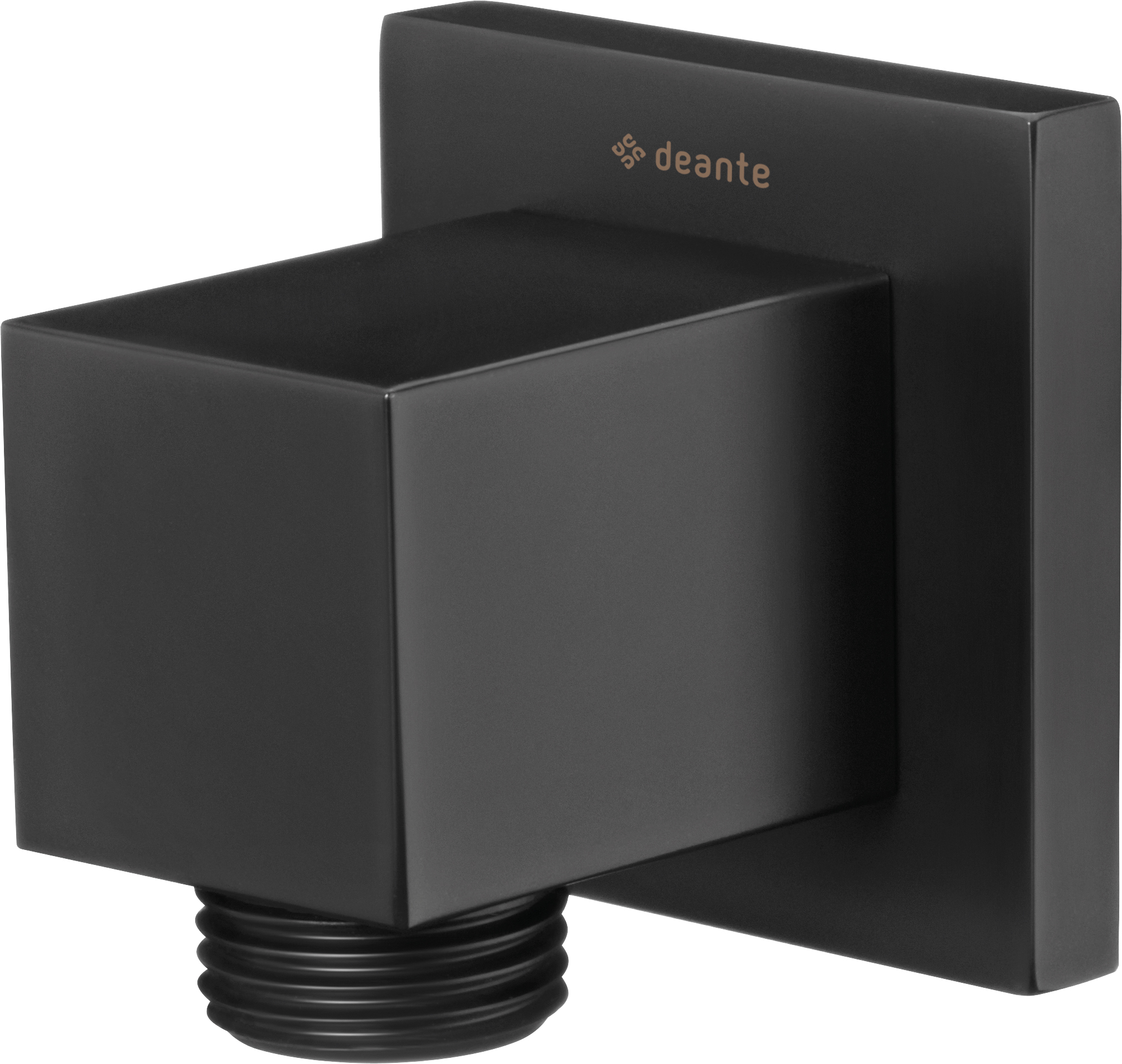 Deante Cascada codo de conexión a pared negro NAC_N55K