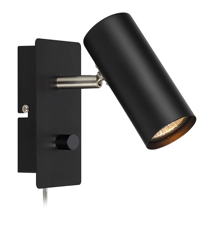 Markslöjd Barcelona lámpara de pared 1x12 W negro 107345
