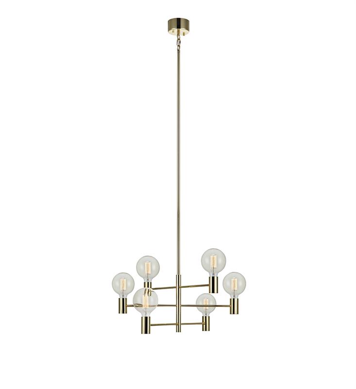 Markslöjd Capital lámpara colgante 6x60 W latón 106418