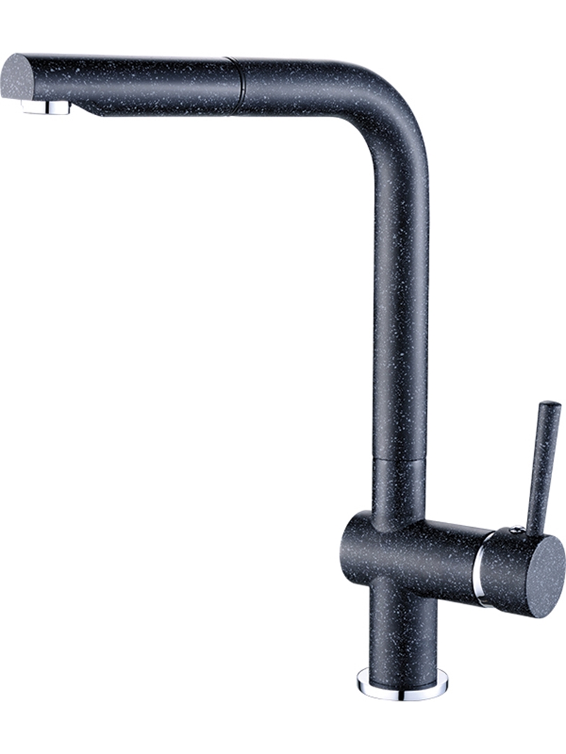 Laveo Luna grifo de cocina de pie negro BLZ769D