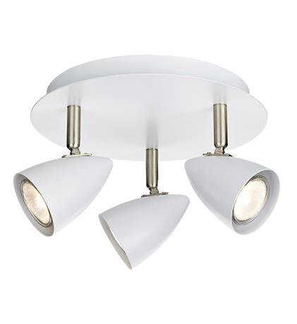 Markslöjd Ciro lámpara de techo 3x7 W blanco-acero 107412