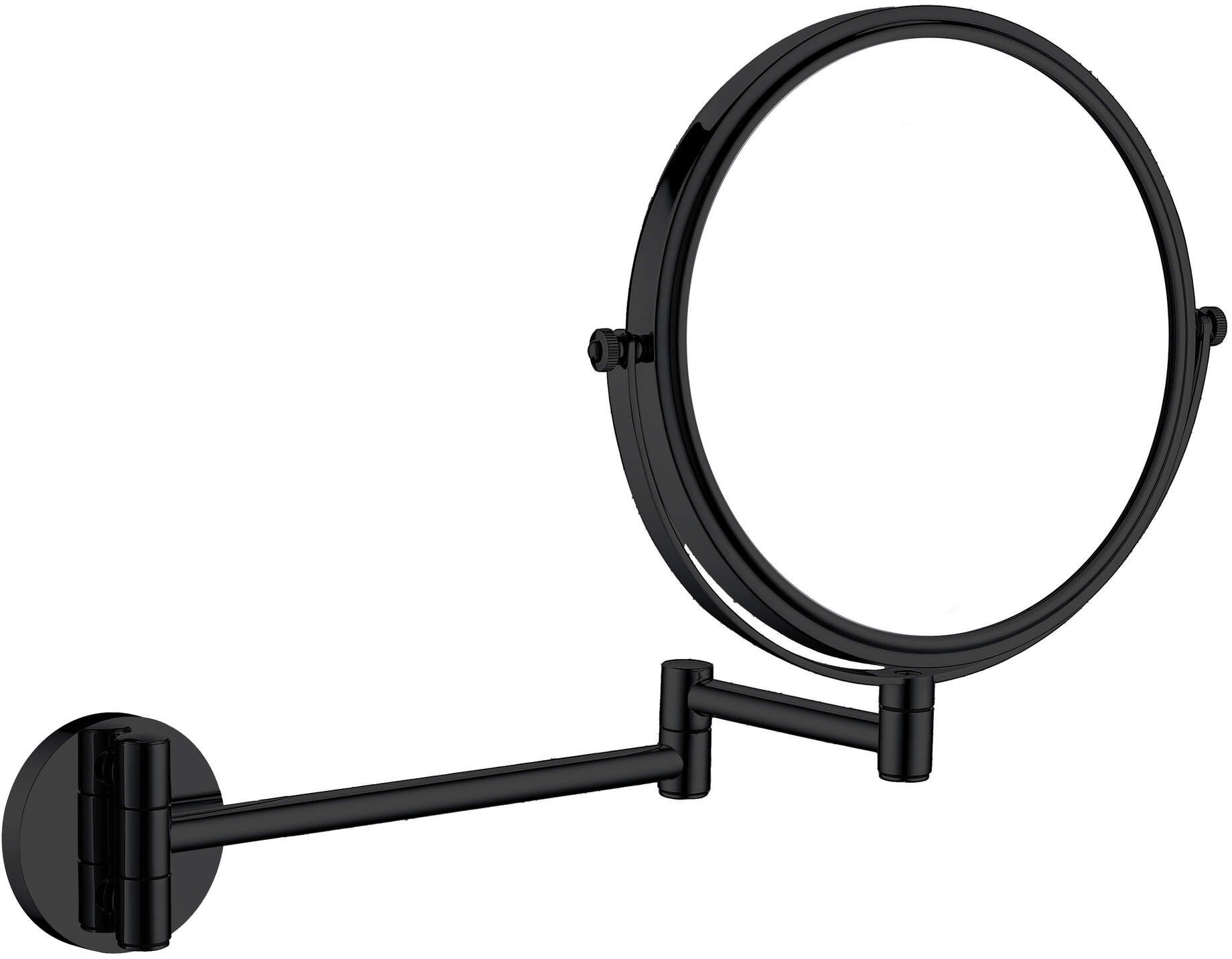 Deante Round espejo cosmético 23.3x28.2 cm redondo negro ADR_N811
