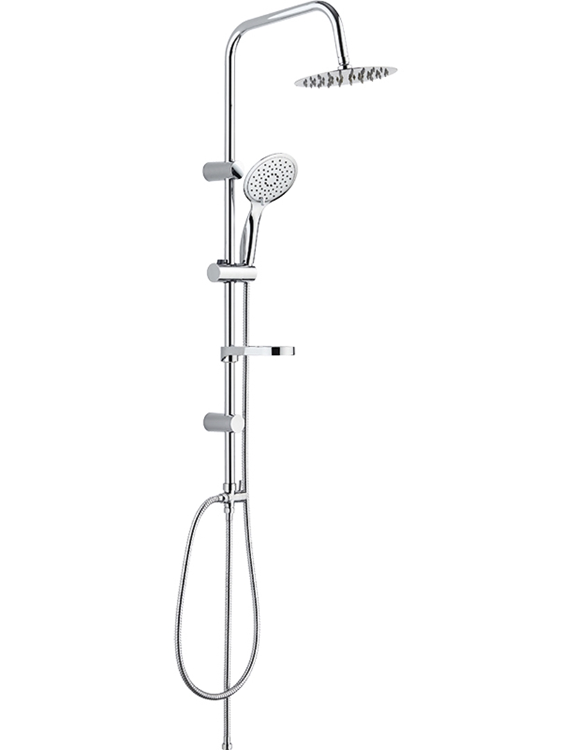 Laveo Fino conjunto de ducha a pared con rociador con efecto lluvia cromo PL220OX