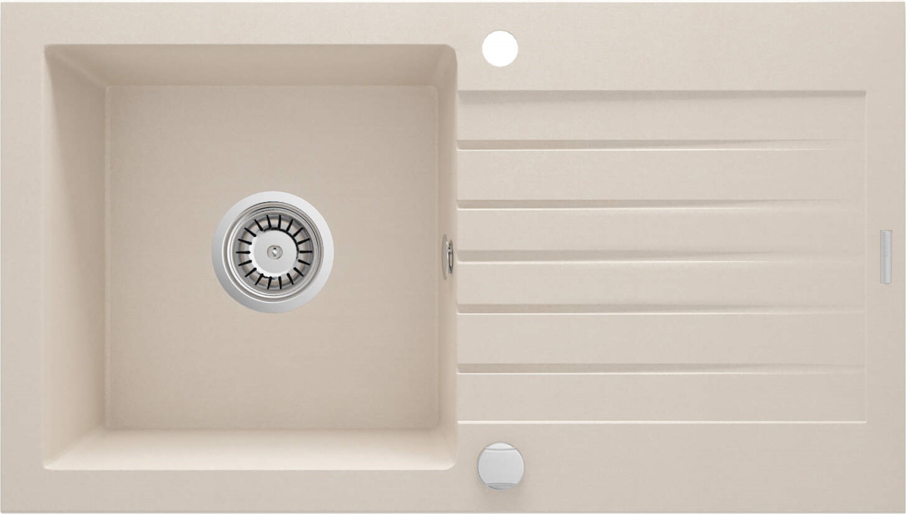 Deante Zorba fregadero de granito 76x44 cm beige ZQZ_5113