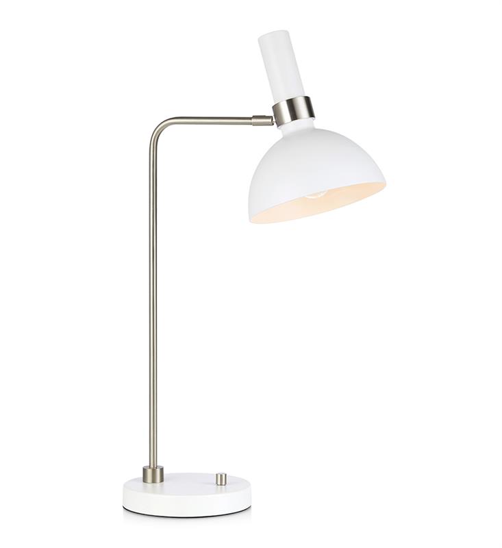 Markslöjd Larry lámpara para escritorio 1x60 W blanco-acero 107502