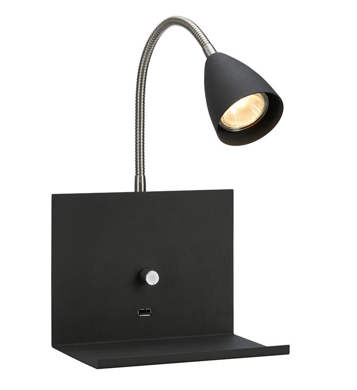 Markslöjd Logi lámpara de pared 1x7 W negro 107141