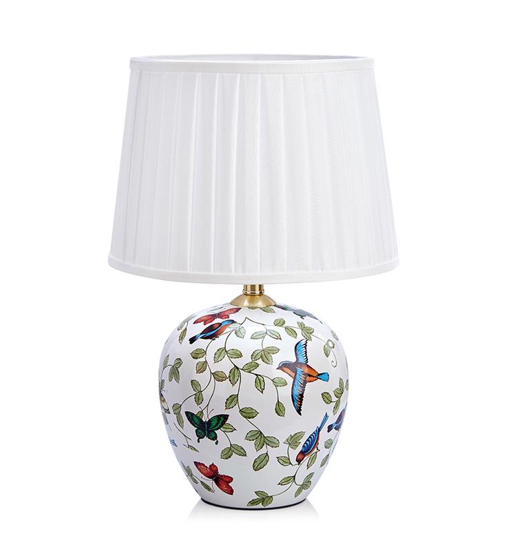 Markslöjd Mansion lámpara de sobremesa 1x60 W blanco-patrón 107040