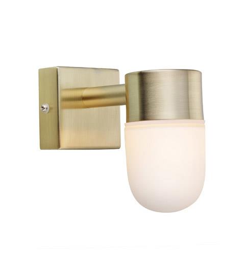 Markslöjd Menton lámpara de pared 1x18 W blanco-latón 106374