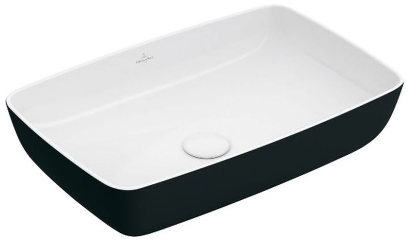 Villeroy & Boch Artis lavabo 58x38.5 cm rectangular sobre encimera blanco-negro 417258BCT8