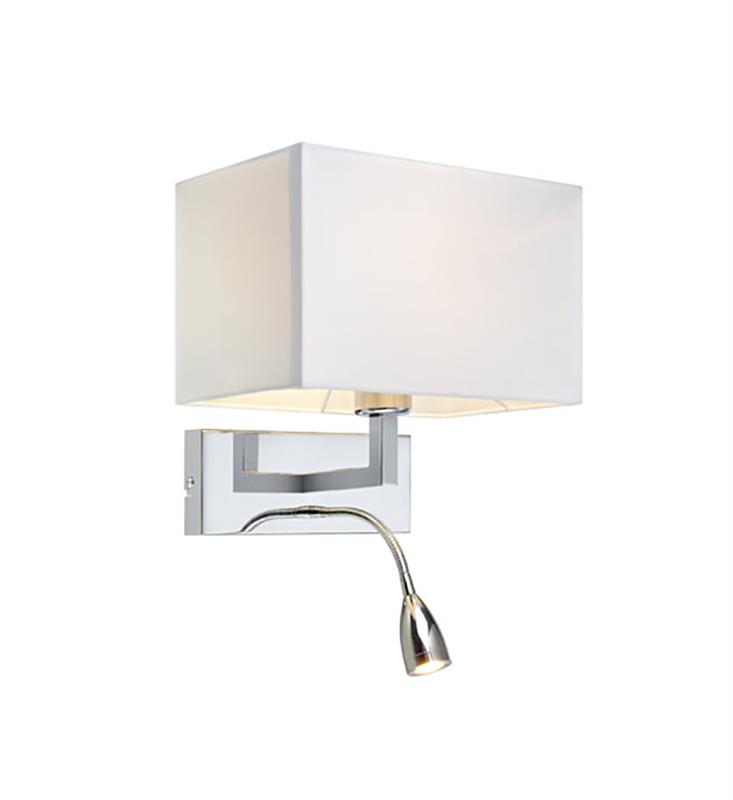 Markslöjd Savoy lámpara de pared 2x60 W blanco-cromo 106307