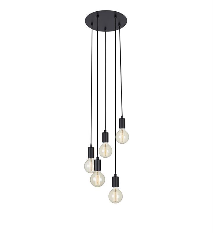 Markslöjd Sky lámpara colgante 5x60 W negro 107467