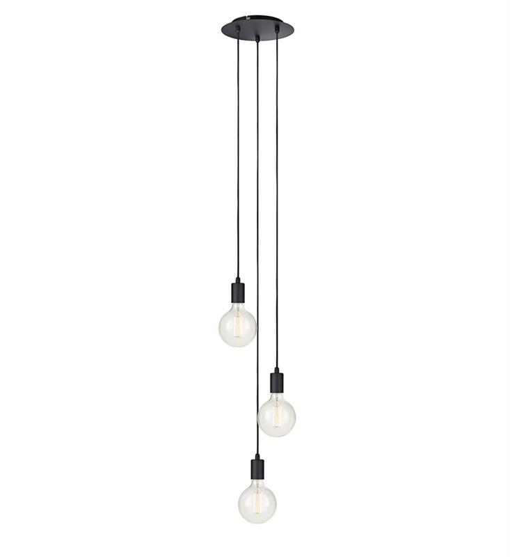 Markslöjd Sky lámpara colgante 3x60 W negro 106334