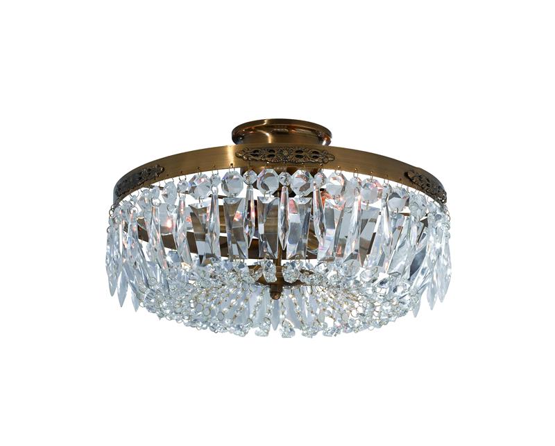 Markslöjd Strömsholm lámpara de techo 3x40 W latón-transparente 100613