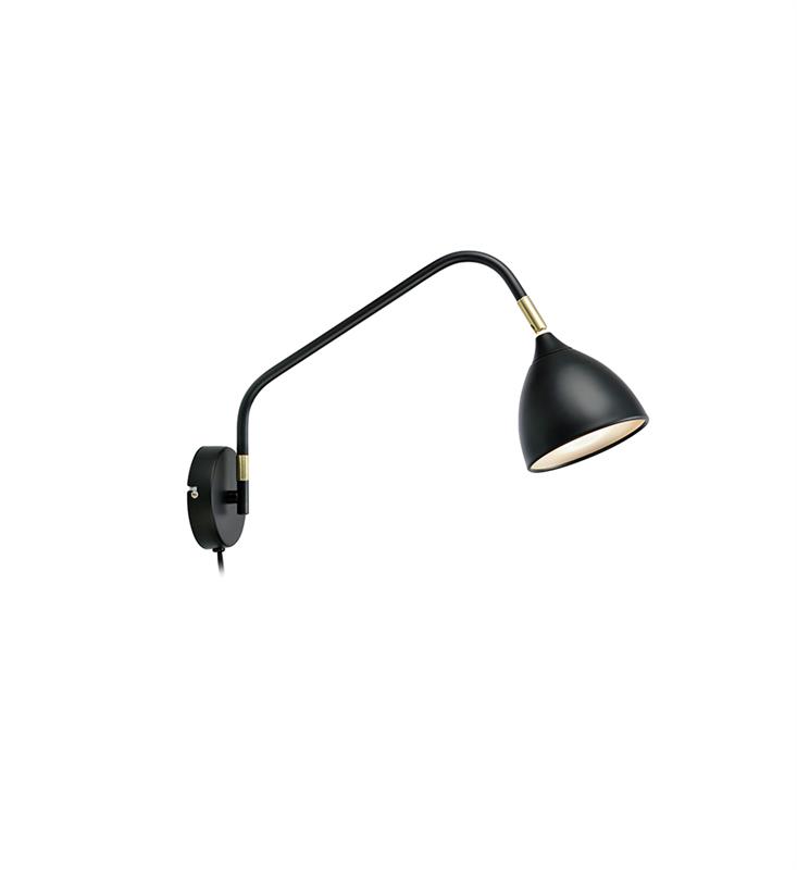 Markslöjd Valencia lámpara de pared 1x6 W negro-oro 106081