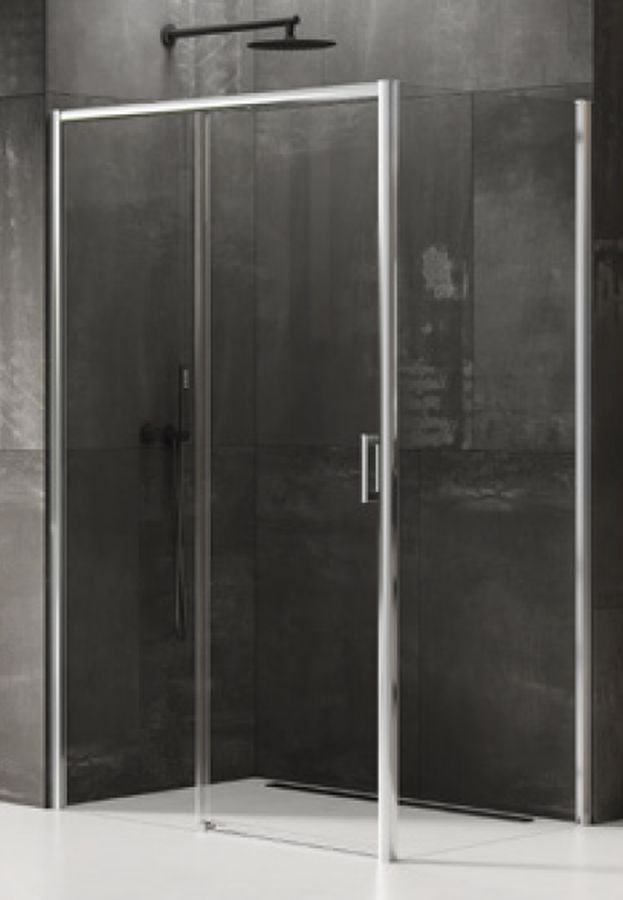 New Trendy Prime cabina de ducha 110x80 cm rectangular cromo brillo/vidrio transparente D-0300A/D-0123B